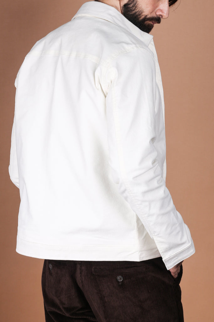 Milkey White Corduroy Zipper Jacket