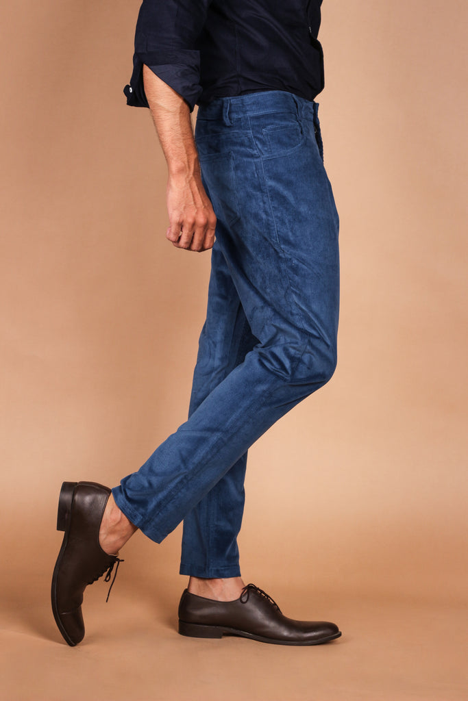 Steel Blue Five Pocket Corduroy Trouser