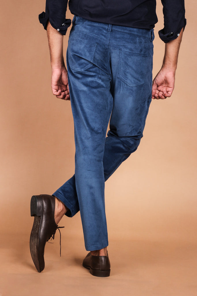 Steel Blue Five Pocket Corduroy Trouser