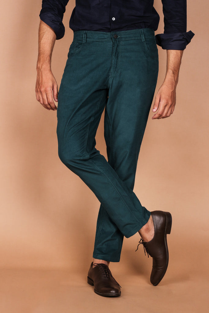 Bottle Green Five Pocket Corduroy Trouser