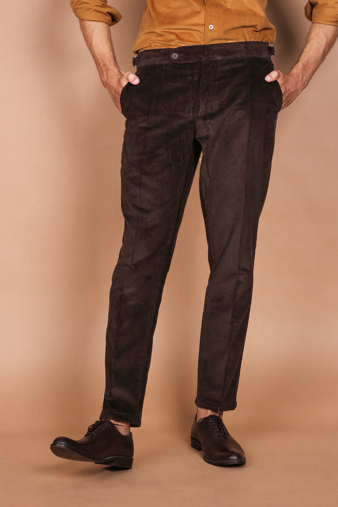 Chocolate Brown Wide Wale Corduroy Trouser