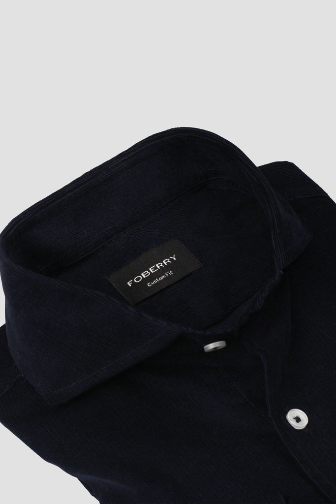 Navy Blue Corduroy Shirt