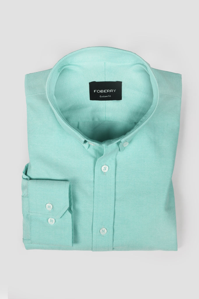 Aqua Green Oxford Shirt