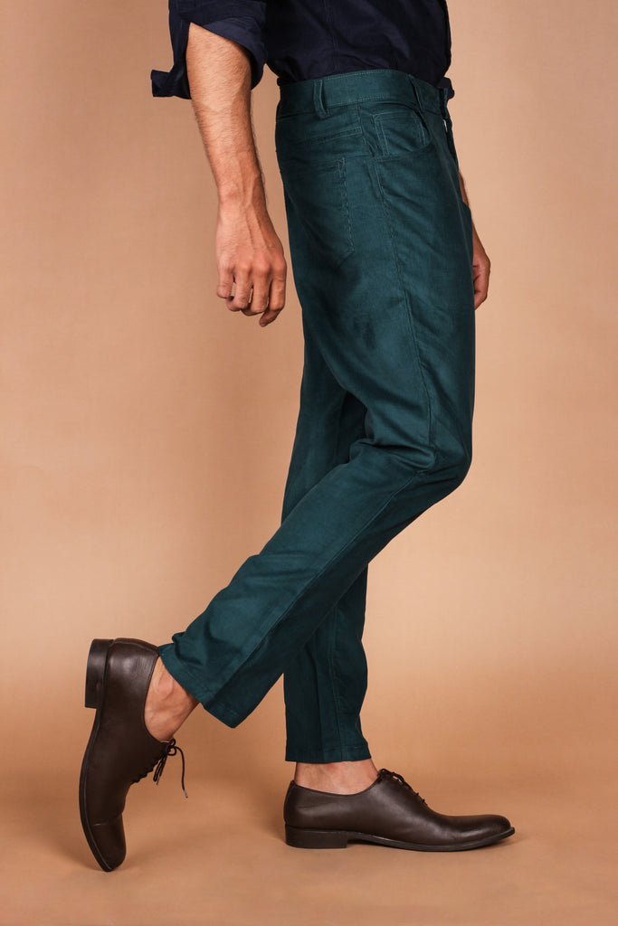 Bottle Green Five Pocket Corduroy Trouser