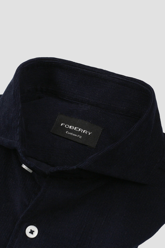 Navy Blue Corduroy Shirt