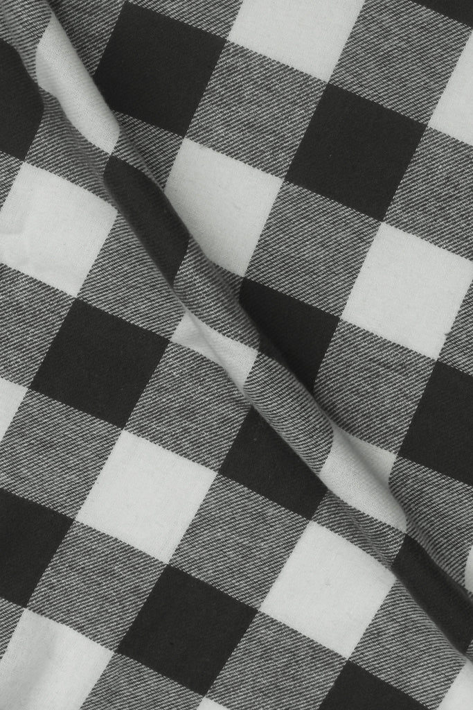 Slate Grey Bold Gingham Flannel Shirt