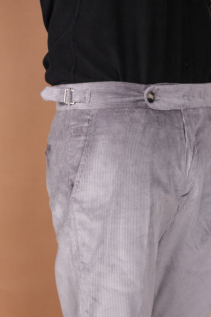 Steel Grey Wide Wale Corduroy Trouser