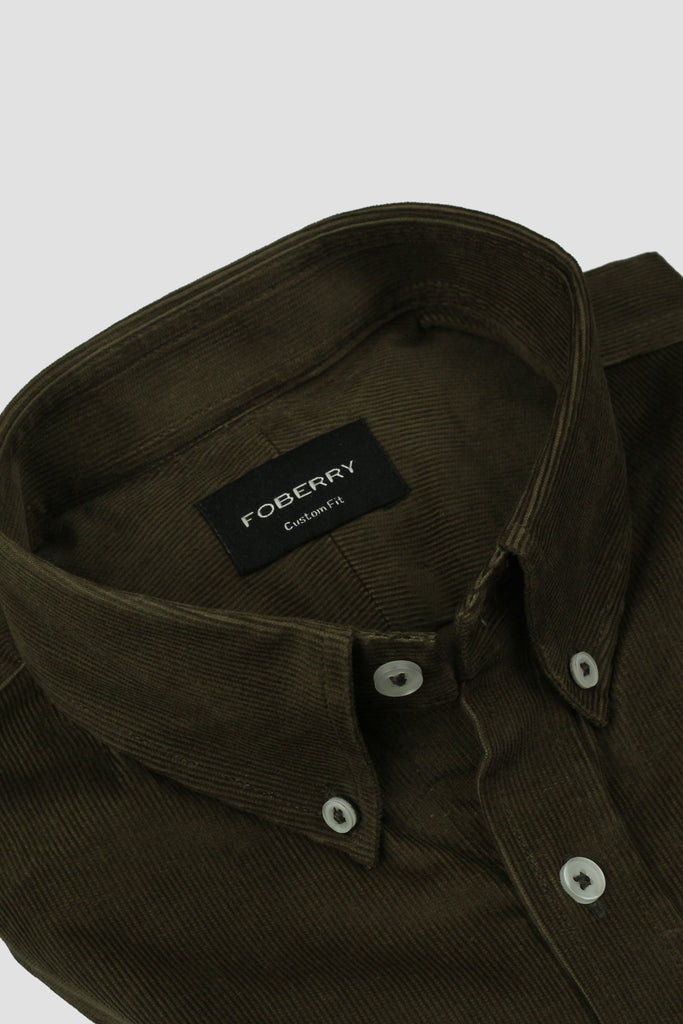 Olive Green Corduroy Shirt