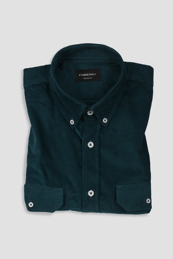 Zinc Green Corduroy Shirt