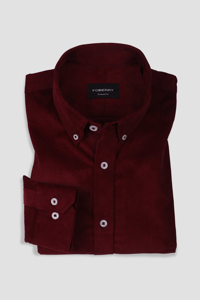 Burgundy Corduroy Shirt