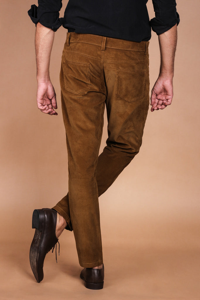 Tan Brown Five Pocket Corduroy Trouser