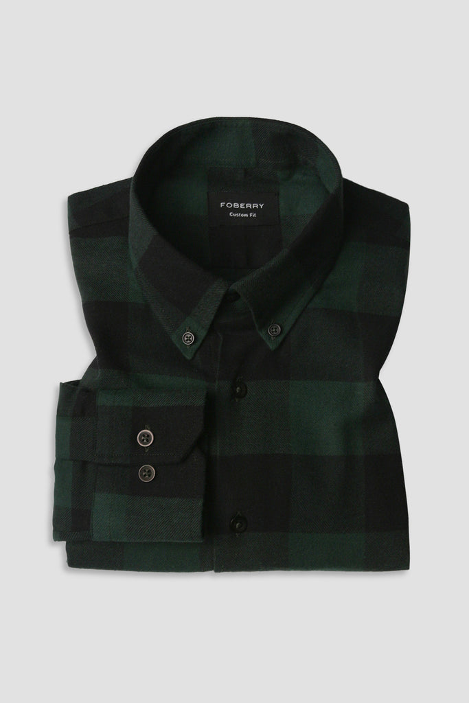 Amazon Green Tartan Winter Flannel Shirt