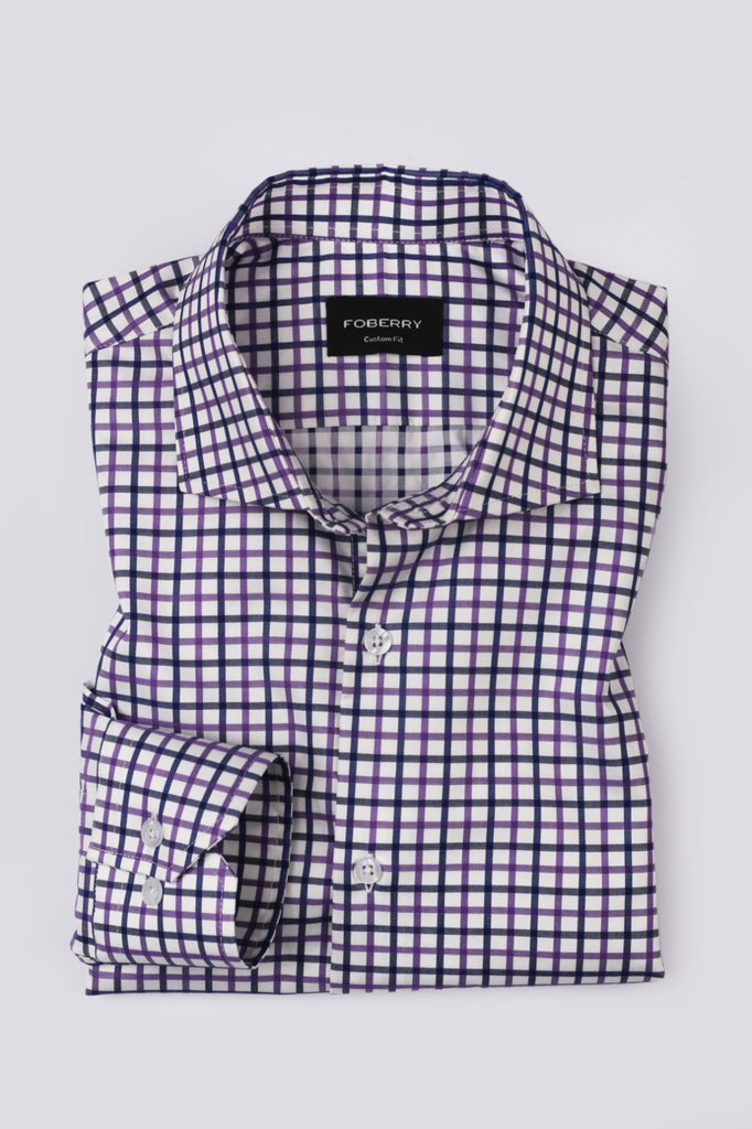 Magenta Box Check Shirt