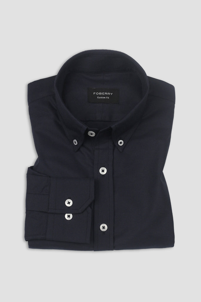 Crisp Midnight Blue Oxford Shirt