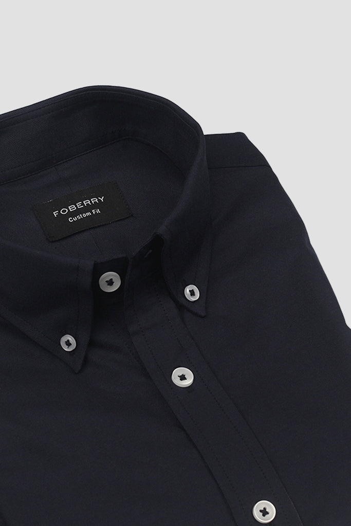 Crisp Midnight Blue Oxford Shirt