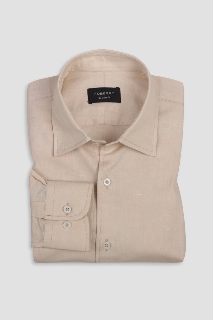 Caramel Italian Linen Shirt