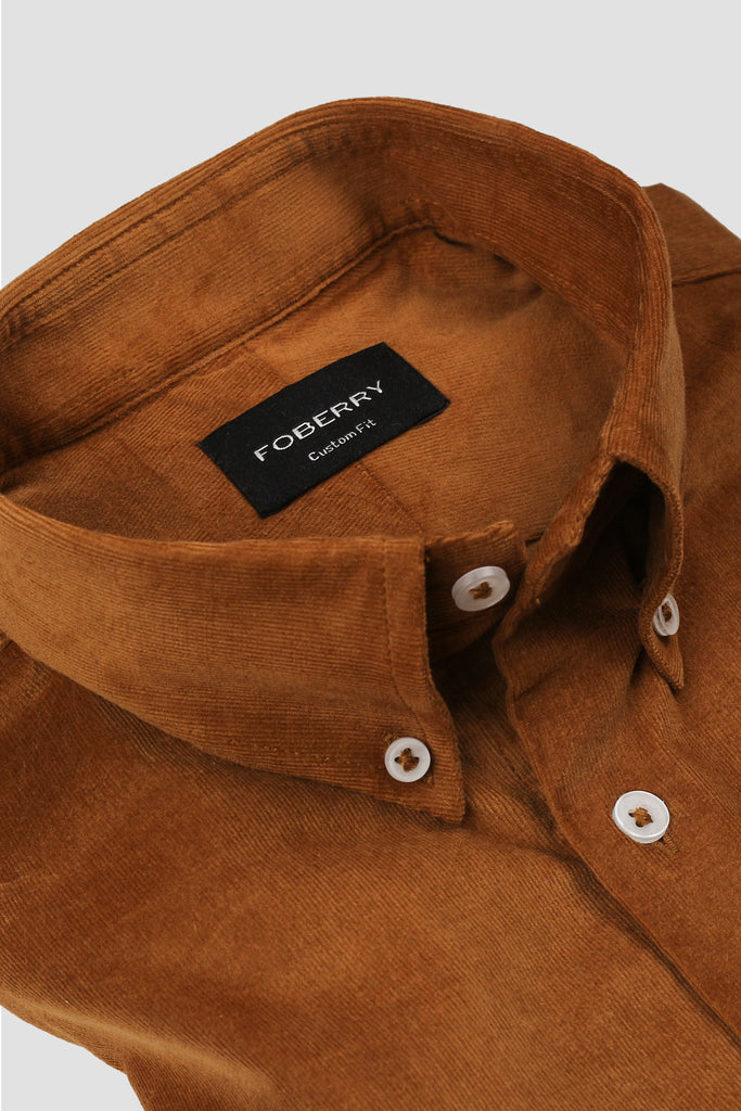 Tan Brown Corduroy Shirt