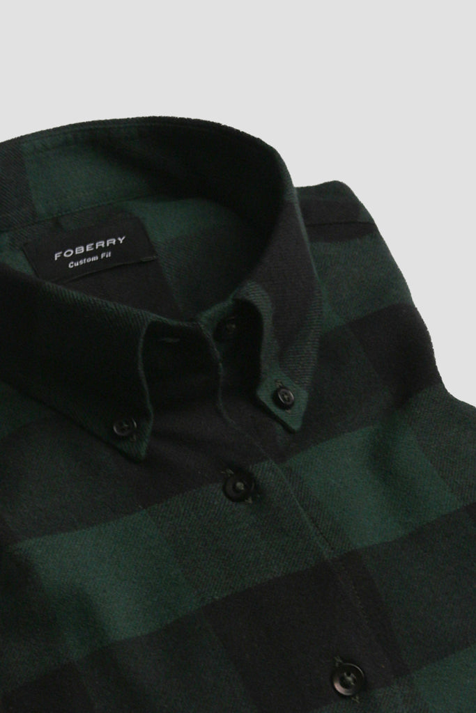 Amazon Green Tartan Winter Flannel Shirt