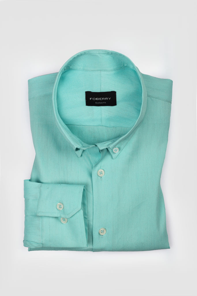 Pastel Green Irish Linen Shirt