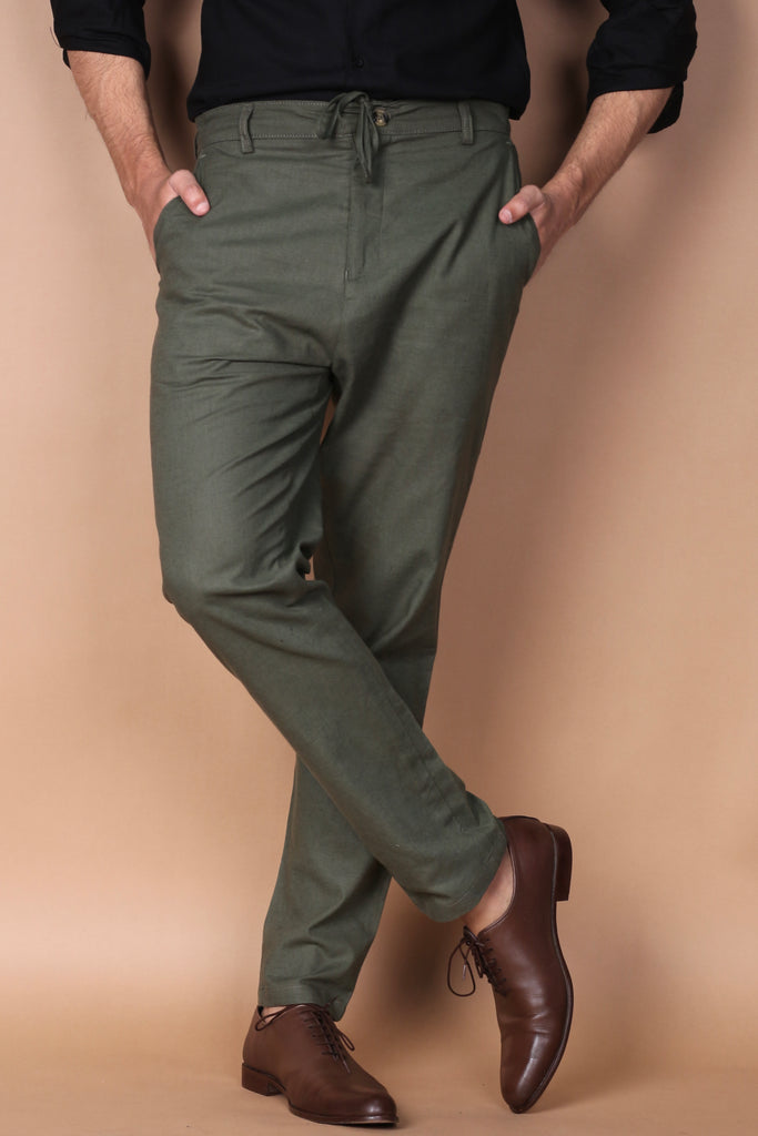 Forrest Green Linen Trouser