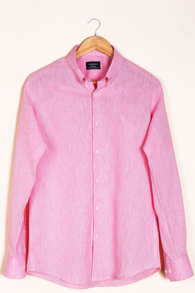 POWDER PINK LINEN SHIRT