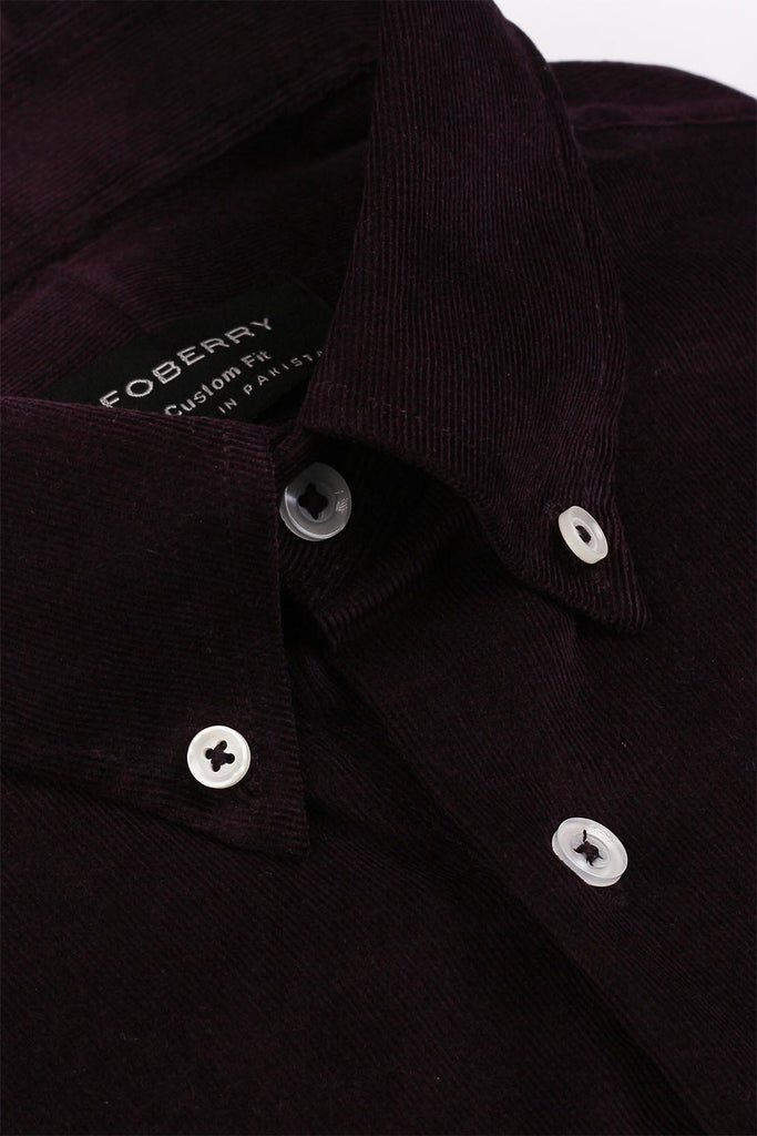 Dark Plum Corduroy Shirt