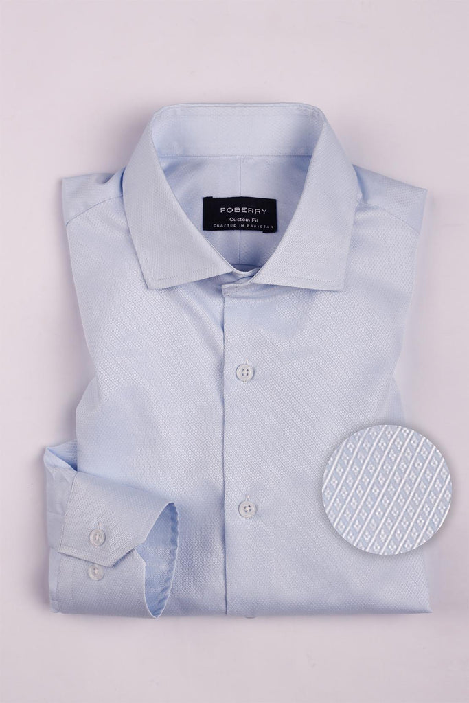 Blue Diamond Patterned Shirt