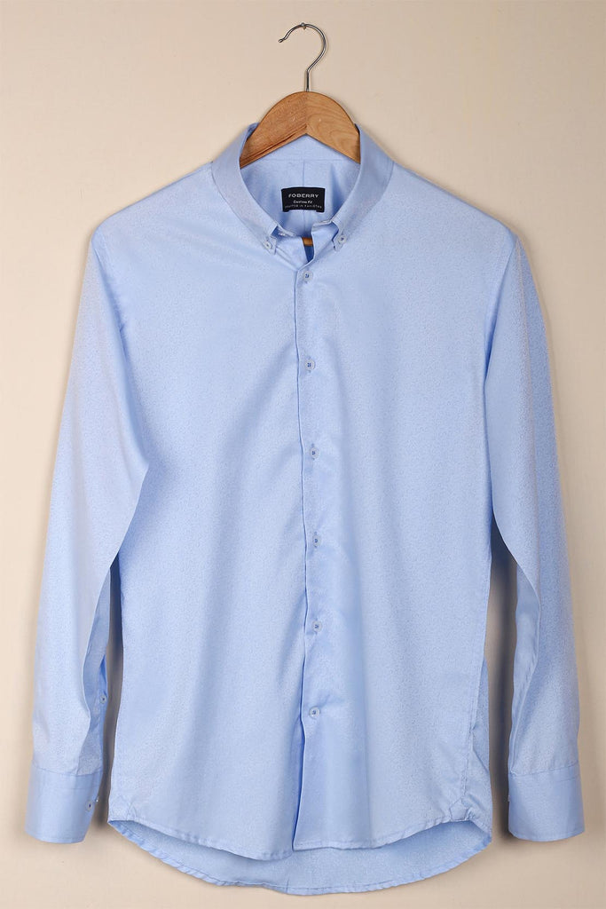 Blue Paisly Jaquard Shirt