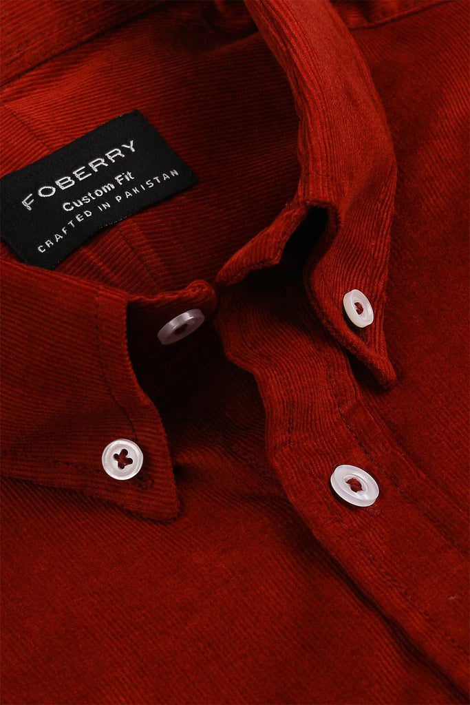 Soft Rosy Brown Corduroy Shirt