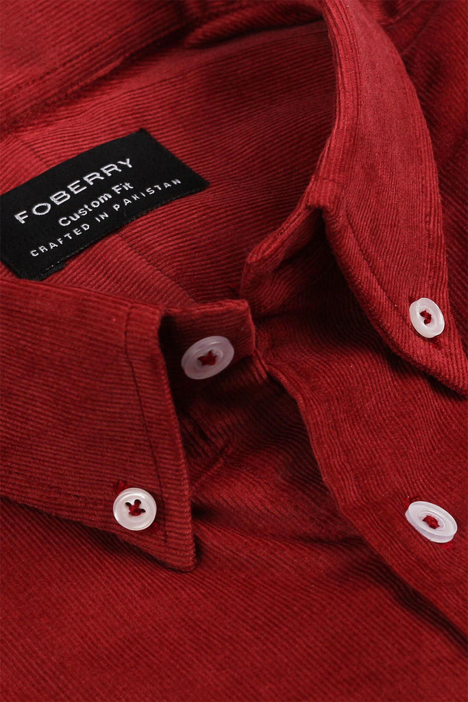 Brick Red Corduroy Shirt