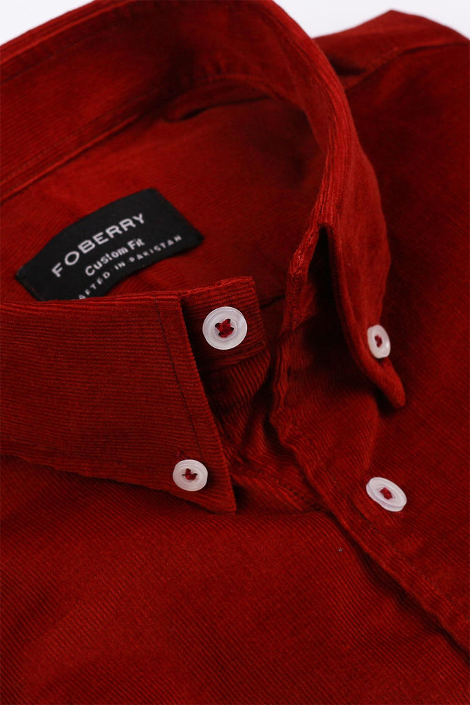 Wine Red Corduroy Shirt