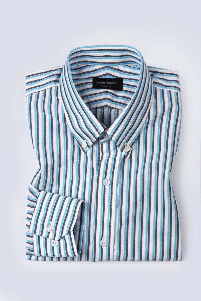 Soft Multi Blue Striped Shirt