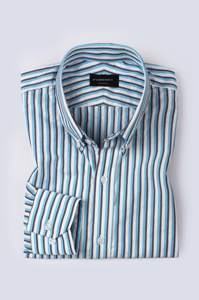 Soft Multi Blue Striped Shirt
