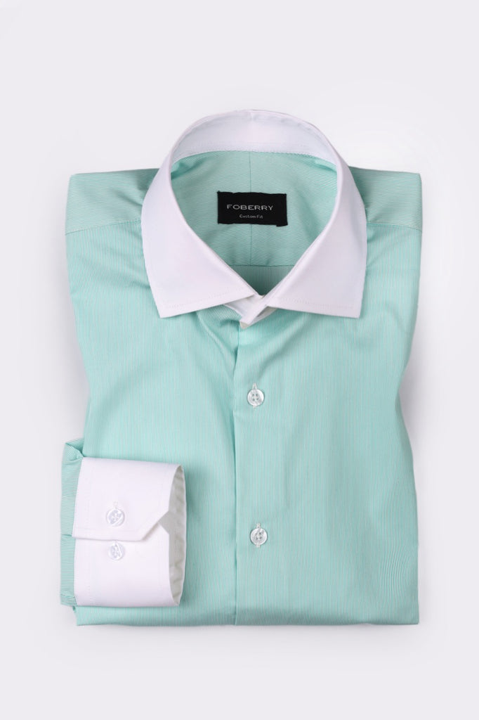 Pastel Green Pinstripe Shirt
