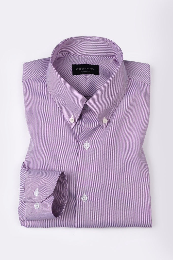 Lilac Structured Pinstripe Shirt