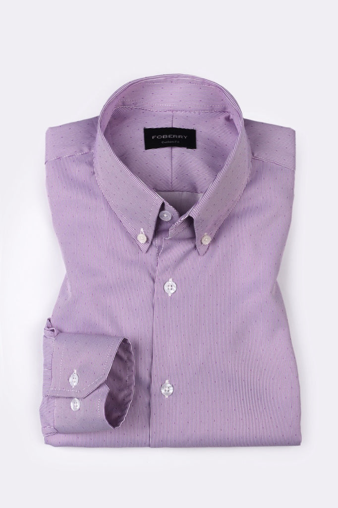 Lilac Structured Pinstripe Shirt