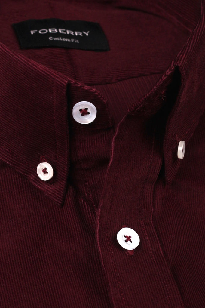 Soft Maroon Corduroy Shirt