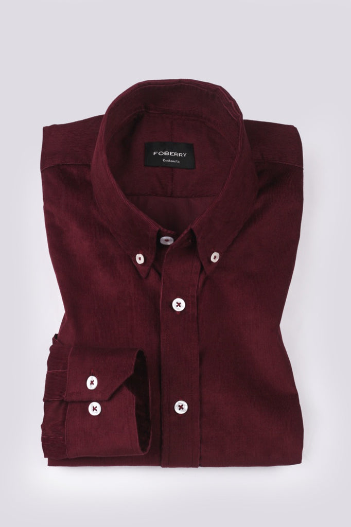 Soft Maroon Corduroy Shirt