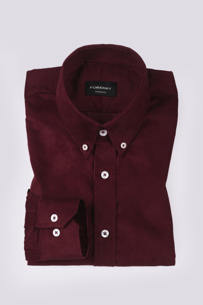 Soft Maroon Corduroy Shirt