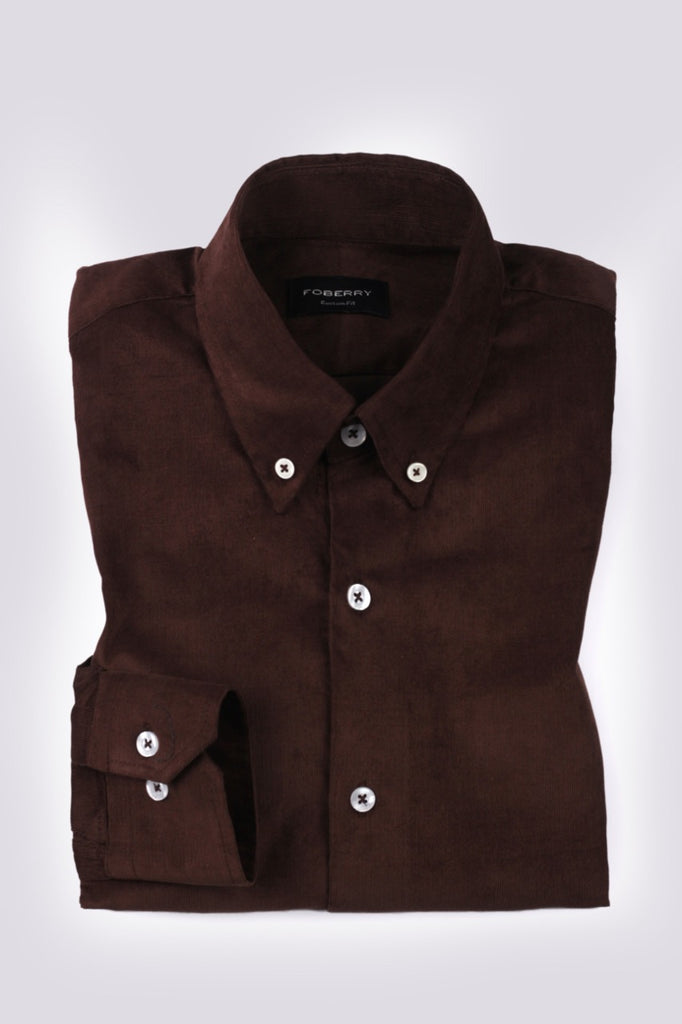 Mocha Brown Corduroy Shirt