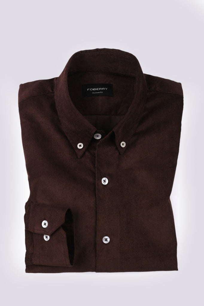 Mocha Brown Corduroy Shirt