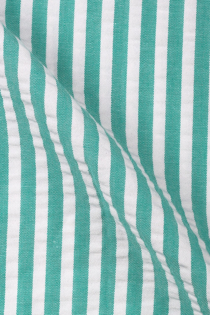 Green Seersucker Bangle Striped