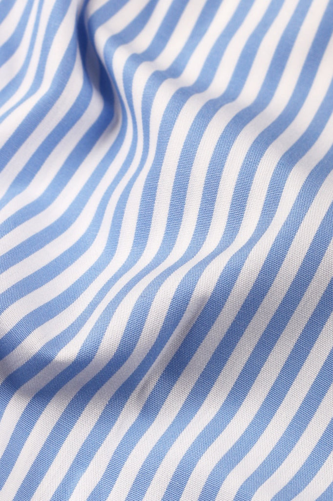 Soft Blue Bankers Striped