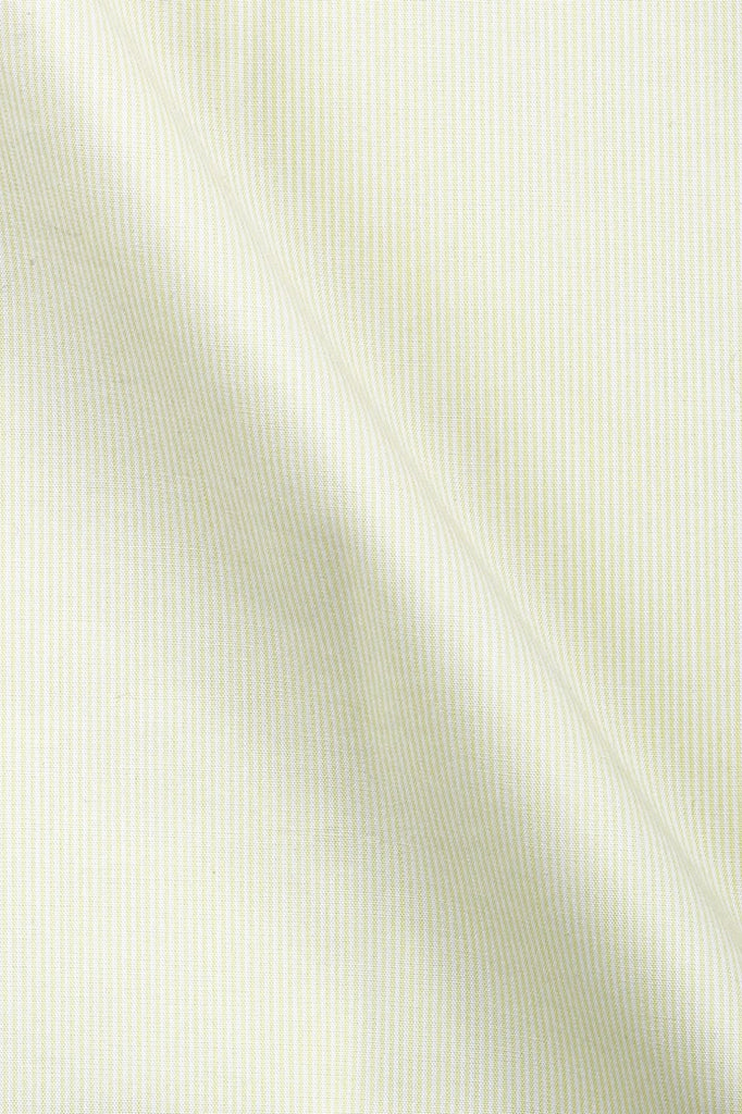 Yellow Pinstripes Shirt - Contrast Collar