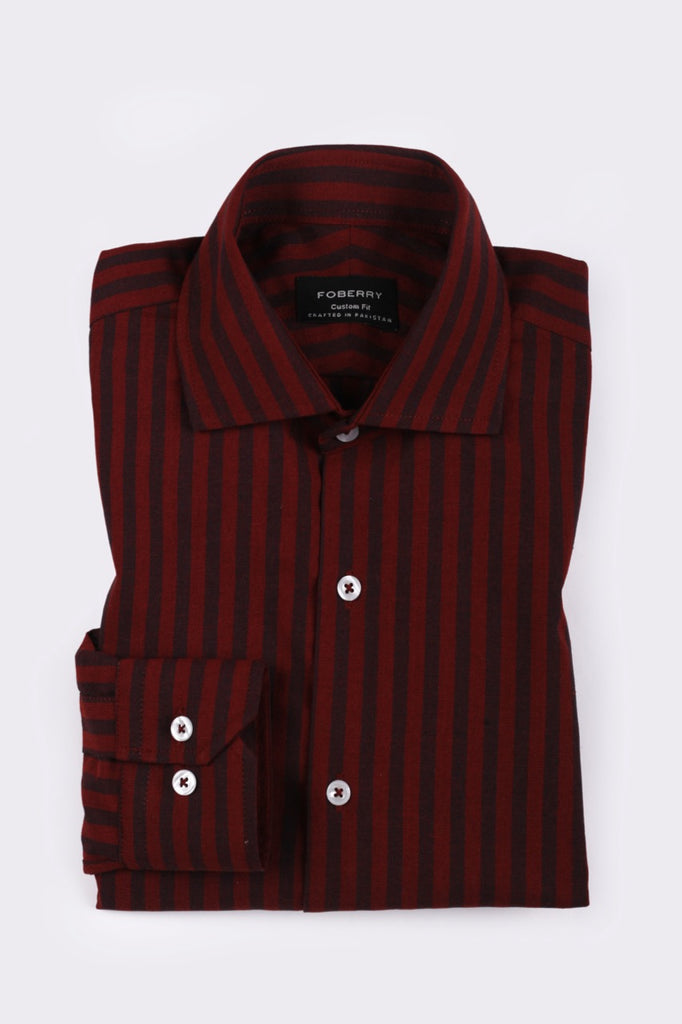 Shadow Red Striped Linen Shirt