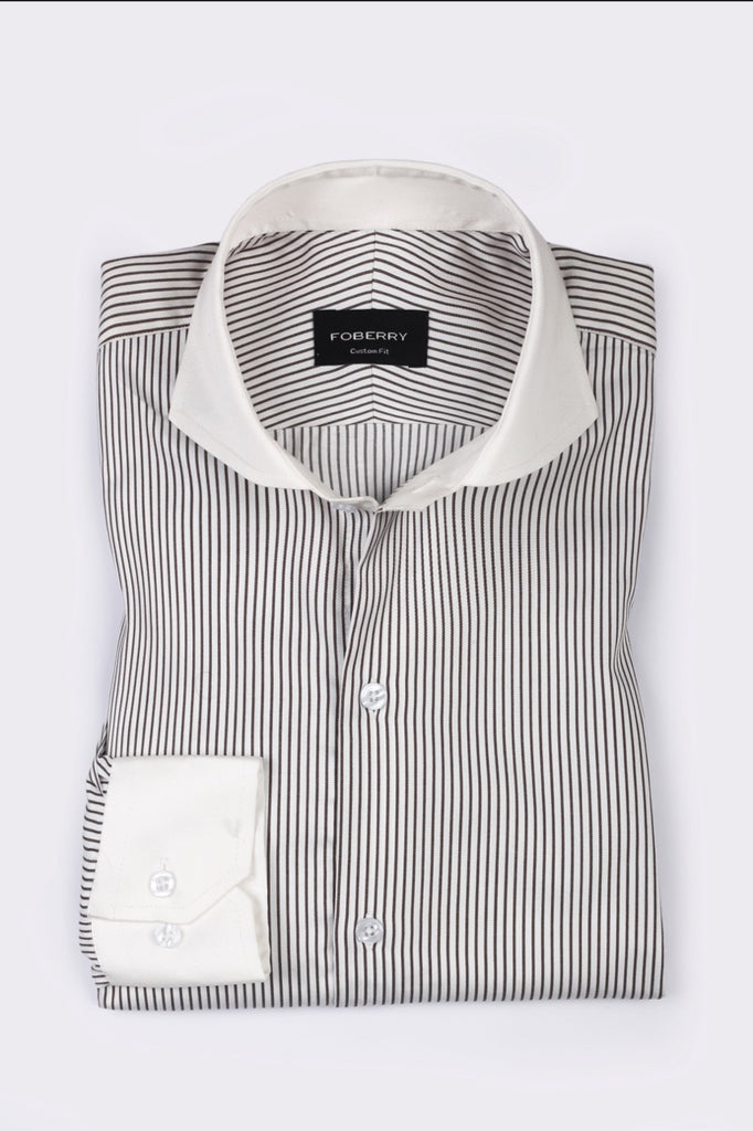 Brown Awning Striped Shirt