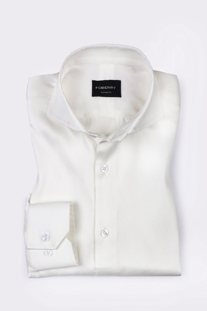 Pearl White Twill Shirt