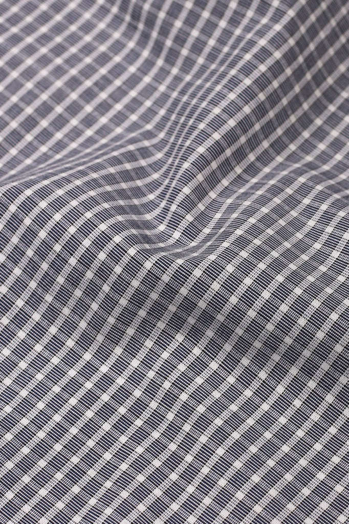 Grey Mini Box Checkered Shirt