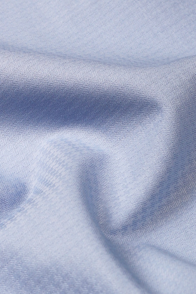 Sky Blue Structured Shirt - Contrast Collar
