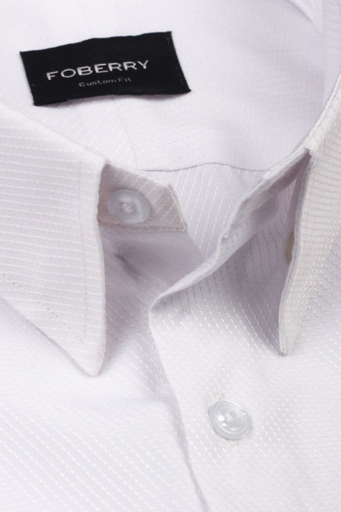 White Stitch Patterned Shirt